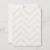 Burlap Chevron Wedding RSVP Kaart (Achterkant)
