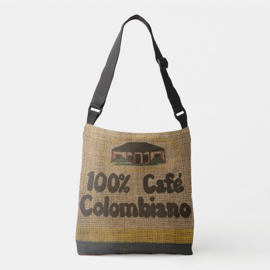 BURLAP COFFEE BAG (FAUX) TAS PURSE CROSS LICHAAM (Voorkant)