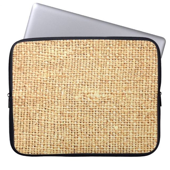 Burlap Coffee Bag Materiaal Laptop Sleeve (Voorkant)