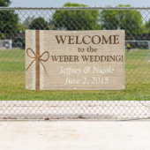 Burlap Country Rustic Custom Wedding Banner (Insitu)