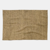 Burlap Country Rustic Print Kitchen Dish Towel Theedoek (Horizontaal)