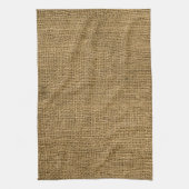 Burlap Country Rustic Print Kitchen Dish Towel Theedoek (Verticaal)