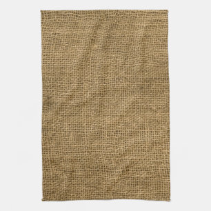 Burlap Country Rustic Print Kitchen Dish Towel Theedoek
