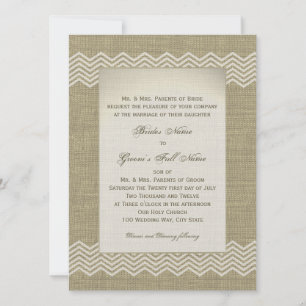Burlap Country Wedding Kaart