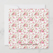 Burlap Cowgirl Baby shower Floral Calico Kaart (Achterkant)