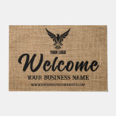 Burlap Custom Business Company Corporate Logo Deurmat (Voorkant)