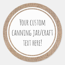 Burlap Custom Gedrukt Canning Jar Craft Keuken