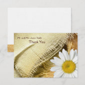 Burlap Daisy flat bedankt je kaart met envelop (Voorkant / Achterkant)