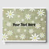 Burlap Daisy Gastenboek (Voorkant)