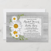 Burlap daisy rustic vrijgezellenfeest daisy2 kaart (Voorkant)
