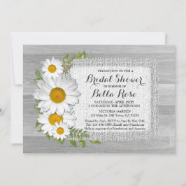 Burlap daisy rustic vrijgezellenfeest daisy2 kaart