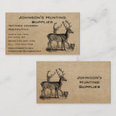 Burlap Deer Hunting Supply Store Visitekaartje (Voorkant / Achterkant)
