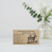 Burlap Deer Hunting Supply Store Visitekaartje (Staand voorkant)