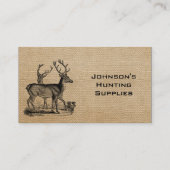 Burlap Deer Hunting Supply Store Visitekaartje (Achterkant)
