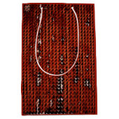 Burlap Distressed Verbrand Sinaasappel Bruin patro Medium Cadeauzakje (Voorkant)