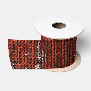 Burlap Distressed Verbrand Sinaasappel Bruin patro Satijnen Lint