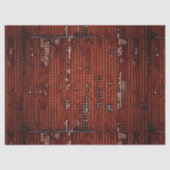Burlap Distressed Verbrand Sinaasappel Bruin patro Tissuepapier (Voorkant)