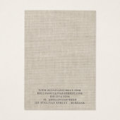 Burlap Earbelt Jewelry Display Kaart (Achterkant)