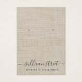 Burlap Earbelt Jewelry Display Kaart (Voorkant)