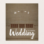 Burlap-effect, foto slaat de datumkaart op Visitekaartje (Buitenkant ongevouwen)