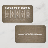 Burlap-effect - Loyalty-Kaart Klantenkaartje (Voorkant / Achterkant)