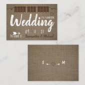  Burlap-effect, sla de datum op Informatiekaartje (Voorkant / Achterkant)