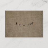  Burlap-effect, sla de datum op Informatiekaartje (Achterkant)