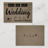  Burlap-effect, sla de datum op Informatiekaartje (Voorkant / Achterkant)