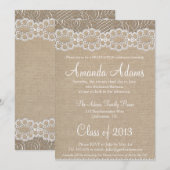 Burlap en  Afstuderen Kaart (Voorkant / Achterkant)