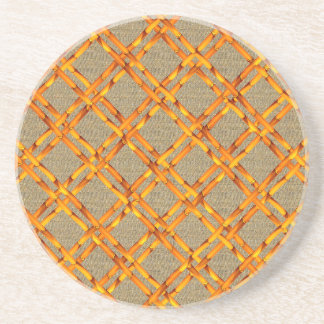 BURLAP-EN-BAMBOO ZANDSTEEN ONDERZETTER