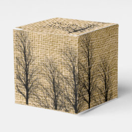 Burlap en Berk Posh Bruiloft Favor Box Bedankdoosjes