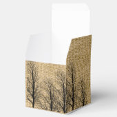 Burlap en Berk Posh Bruiloft Favor Box Bedankdoosjes (Geopend)