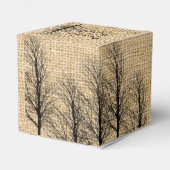 Burlap en Berk Posh Bruiloft Favor Box Bedankdoosjes (Achterkant)