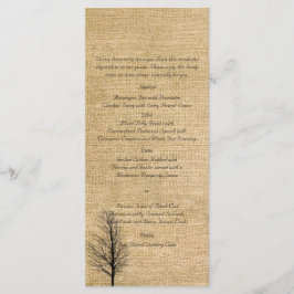 Burlap en Birch Posh Bruiloft Menu