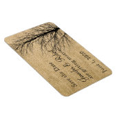 Burlap en Birch Posh Bruiloft Save the Date Magneet (Rechterzijde)