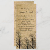 Burlap en Birch Posh trouwprogramma Programmakaart (Voorkant / Achterkant)