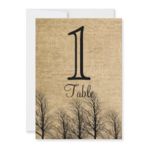 Burlap en Birch Posh Trouwtafel Nummer