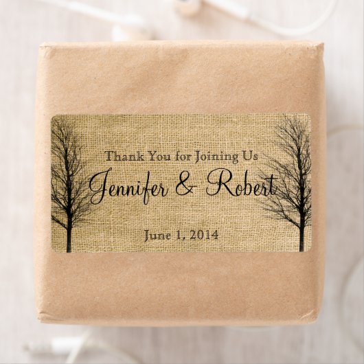 Burlap en Birch Posh Water Flesje Label (Insitu)