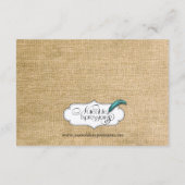Burlap en Birch Posh Wedding Insert Informatiekaartje (Achterkant)