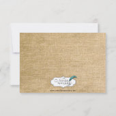 Burlap en Birch Posh Wedding Response Kaart (Achterkant)