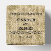 Burlap en Birch Wedding Favor Box Bedankdoosjes (Bovenkant)