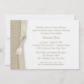 Burlap en boog doop met foto's kaart (Achterkant)