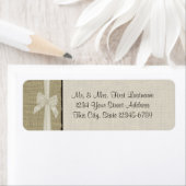 Burlap en Bow rustiek Land Etiket (Insitu)