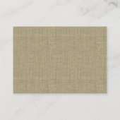 Burlap en Bow Wedding Web Info Informatiekaartje (Achterkant)