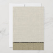 Burlap en Bows Rustic Country Wedding Kaart (Achterkant)