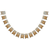 Burlap en Chevron Happy Birthday Bunting Banner (Alle)