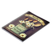 Burlap en Daisies Notitieboek (Linkerzijde)