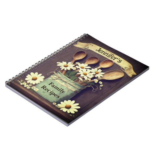 Burlap en Daisies Notitieboek (Linkerzijde)