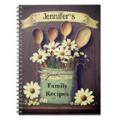 Burlap en Daisies Notitieboek (Voorkant)