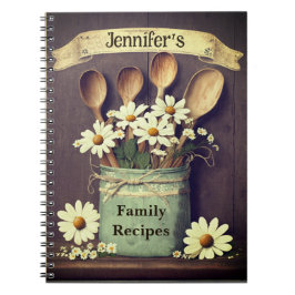 Burlap en Daisies Notitieboek